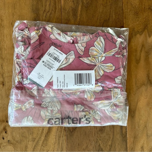 Brand New Baby Butterfly Jersey Dress with Diaper Cover, 12 Months, NWT - Picture 3 of 4